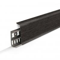 Пластиковый плинтус Деконика D70 352 Каштан серый Deconika 70 мм