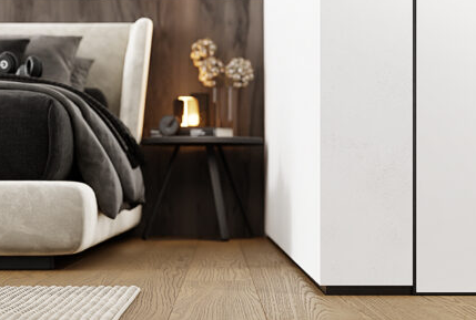 Теневой профиль напольный 20 мм Черный Матовый в Красноярске