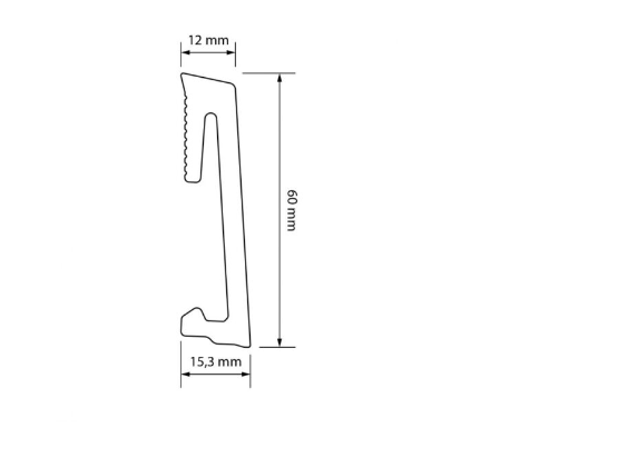 Плинтус напольный гибкий Salag ALPHA 60 Royal Oak в продаже в магазине