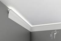 Карниз для скрытого освещения Cosca КX003 120х45 экополимер