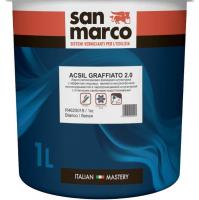 Декоративная штукатурка короед San Marco ACSIL GRAFFIATO bianco 1 кг