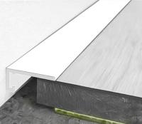 Микроплинтус для пола белый муар BFM ProFILE RAL 9003 3 м с пружинами