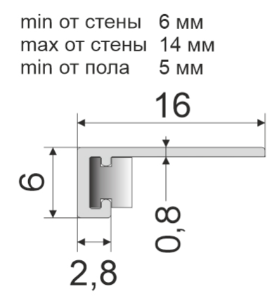 Микроплинтус с пружинами Чёрный муар 35-48-57 лучшая цена