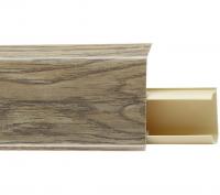 Плинтус пластиковый Quadro 55 мм Дуб Эльбрус 538