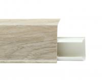 Плинтус пластиковый Quadro 55 мм Дуб полярный 514