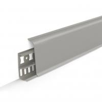 Пластиковый плинтус Деконика D70 036 Платиново-серый Deconika 70 мм