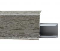 Плинтус пластиковый Quadro 55 мм Дуб Сепия 536