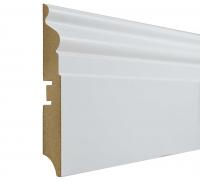 Белый плинтус МДФ под покраску 100 L высотой 10 см