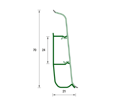 Пластиковый плинтус Деконика D70 294 Орех антик Deconika 70 мм в продаже в магазине