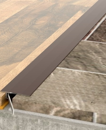 Порог для кварцвинила и ламината Pro Design Doorstep 571 алюминиевый коньяк 900 мм в продаже в магазине