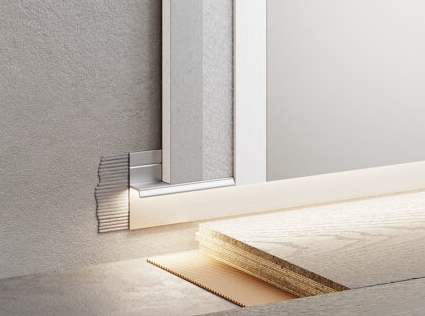 Теневой профиль напольный 20 мм Серебристый в Красноярске