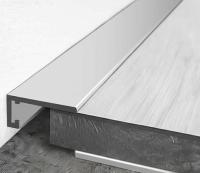 Микроплинтус для пола анодированный серебро BFM ProFILE 3 м с пружинами