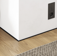 Микроплинтус 11 мм с пружинами черный RAL 9005 84-85-74