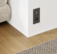 Микроплинтус 11 мм с пружинами белый муар